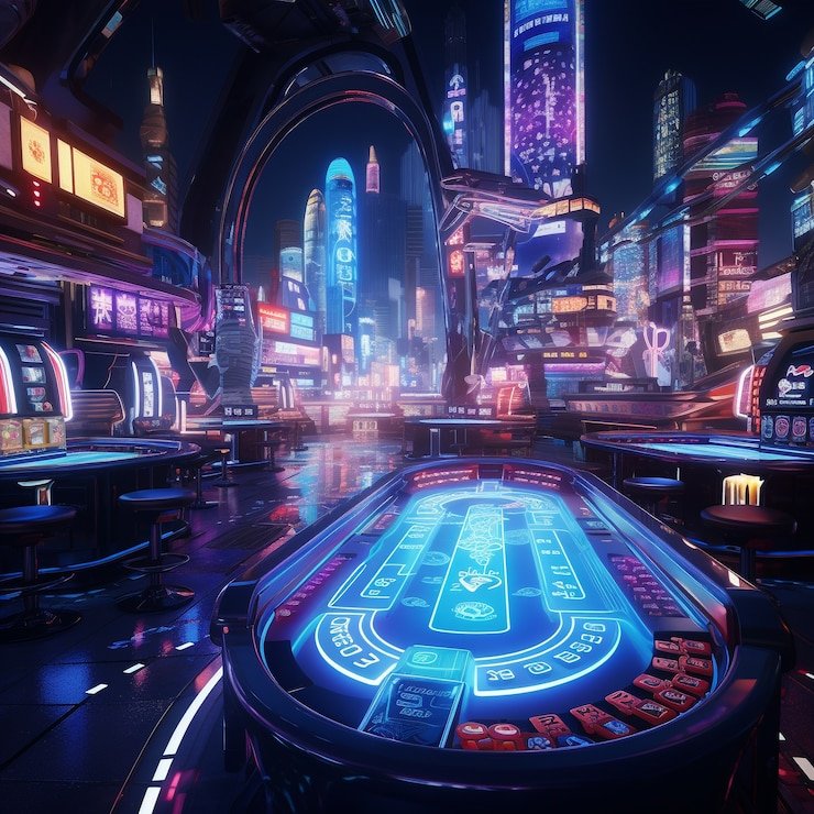 Suasana ruang Esports 141 yang terang
